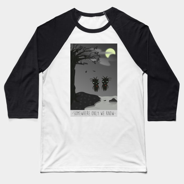 Somewhere Only We Know Baseball T-Shirt by BroNSis